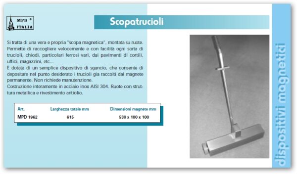 MPD 1962 CARATTERISTICHE GENERALI